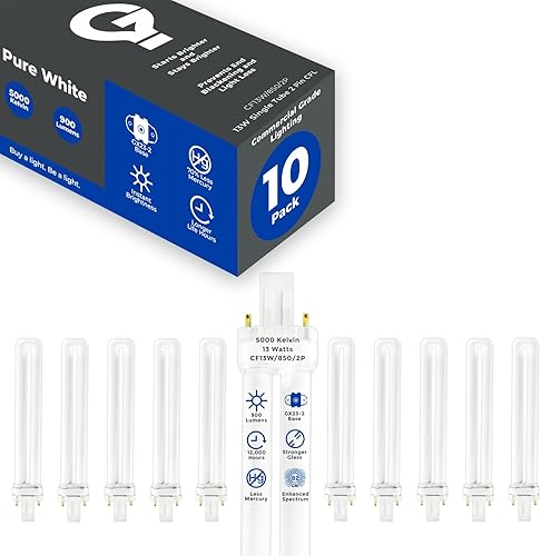 Miniatura 170 de GoodBulb - Focos CFL PL, paquete de 10 unidades 3500K