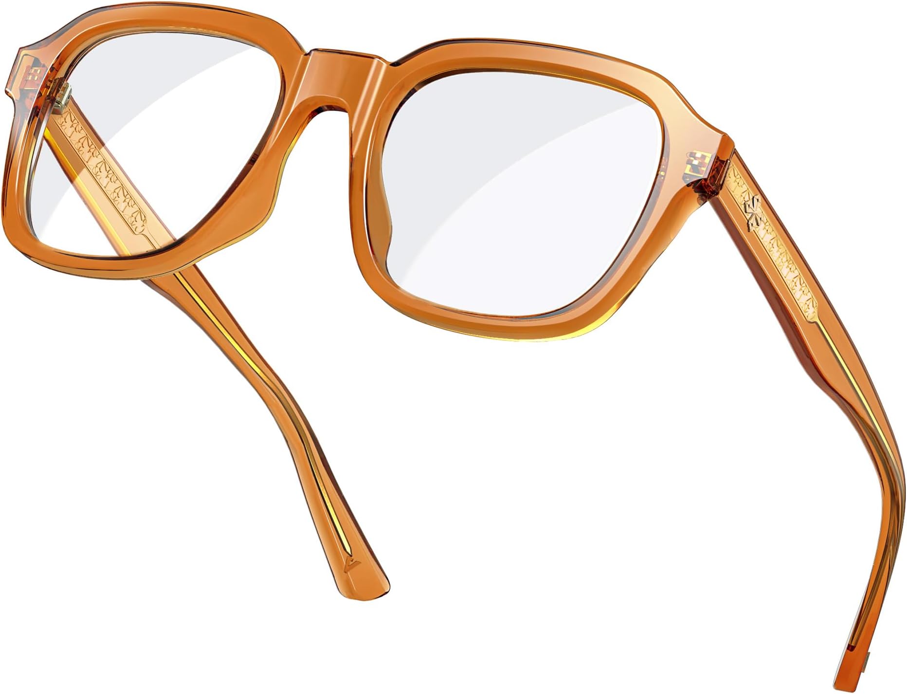 VISOONE Oversized Square Blue Light Blocking Glasses Fashion Computer Eyewear for Women and Men BENNETT