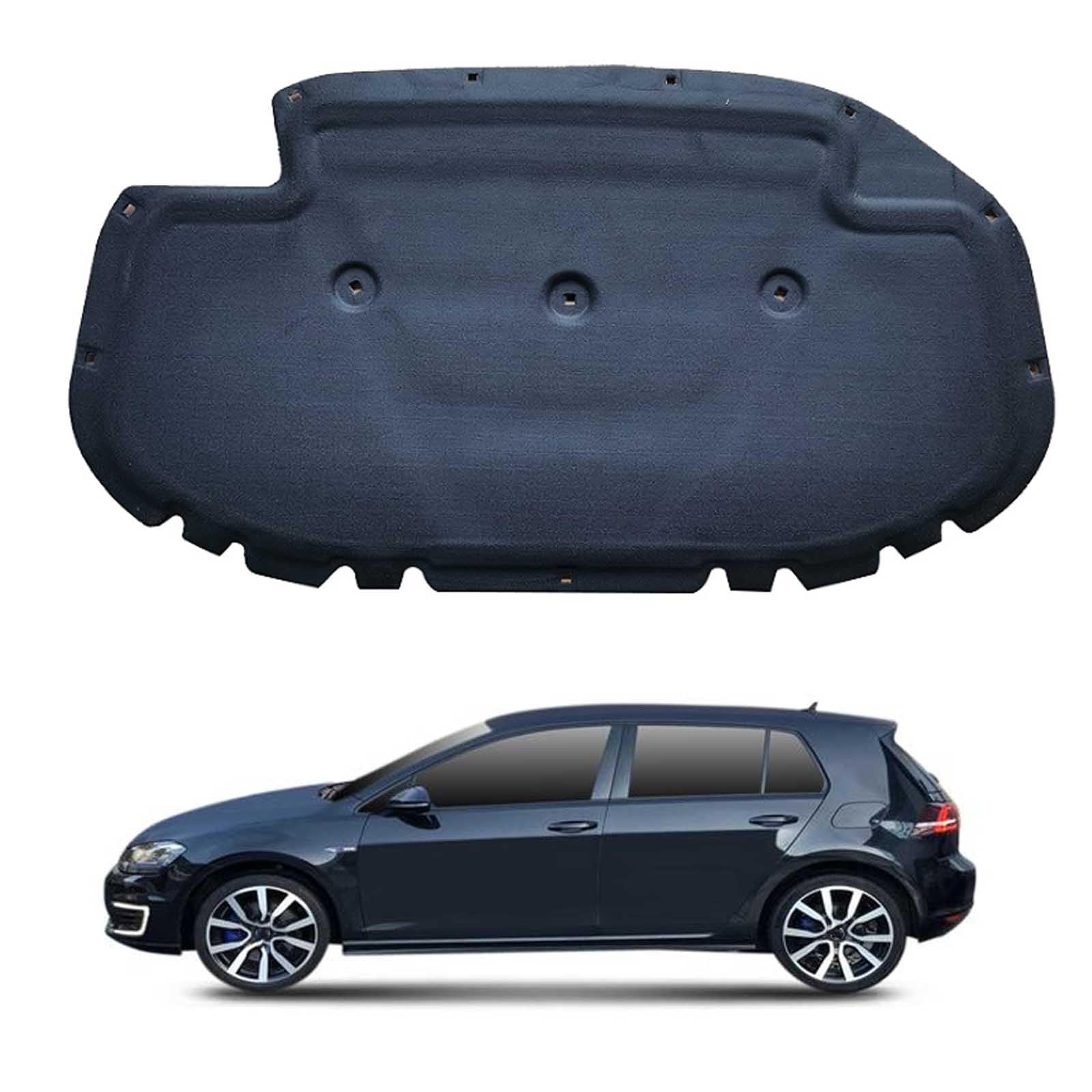 Papep Normal Heat Shield & Soundproof Cotton For Vw Golf 7 2014-2020 Oe: 5G0863831, Bonnet Engine Insulation Mat, Noise Reduction Thermal Liner Cover For Car Hood