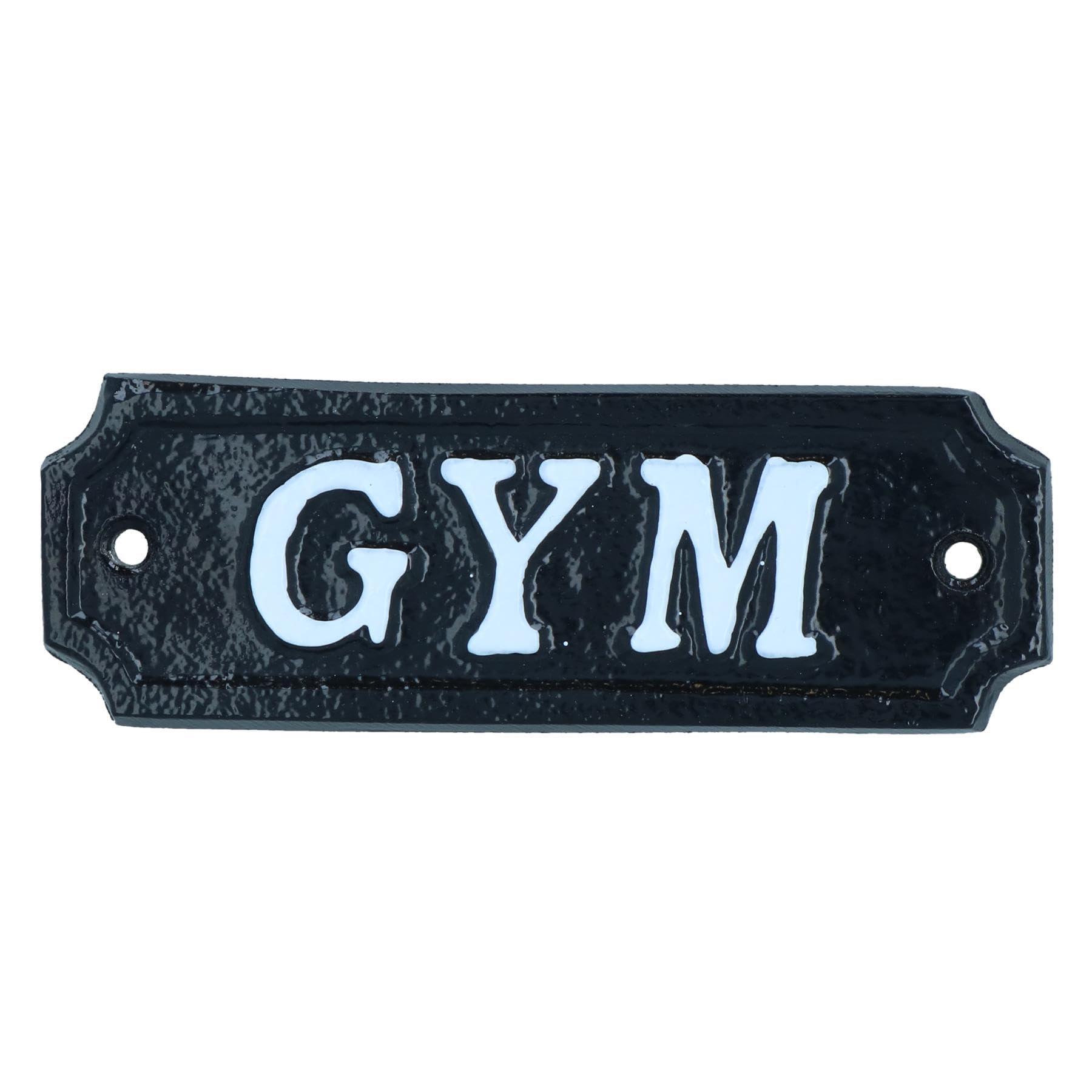 GYM Cast Iron Plaque Door Sign Wall Décor Decoration Antique 5cm x 15cm