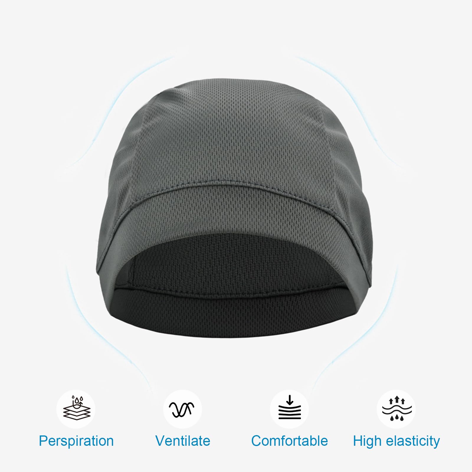 2Pcs Gorro de Ciclismo para Hombre Mujer, Gorro Running Multifuncional, Respirable Ciclismo Skull Cap Verano, Forro para Casco para Sotocasco Moto, Sotocasco Bici, Absorbe Sudor y Humedad