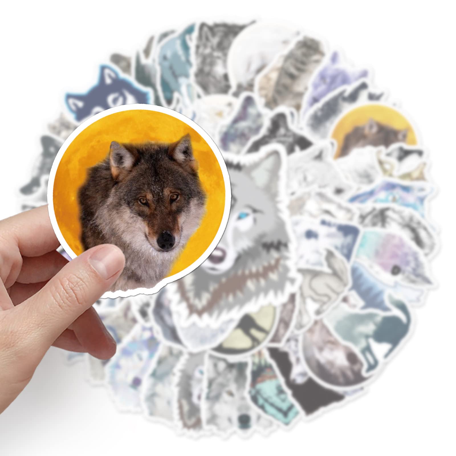 100 Pack Wolf Stickers,Wolf Decals For Kids Teens Girls,Gifts Vinyl Waterproof Stickers For Water Bottle Laptop - View #14