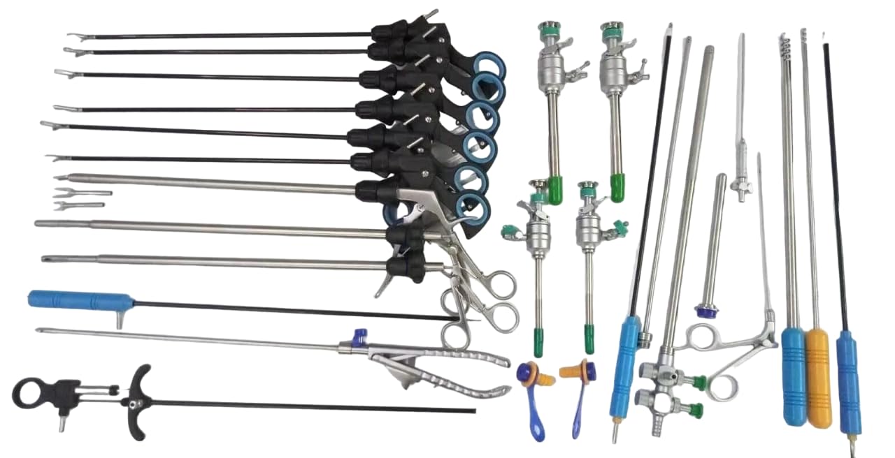 Laparoscopic Surgery Set Laparoscopy Endoscopy Trocar Grasper Clip Applicator LJ-Hook Surgical Reusable Instruments Kit 26Piece (B0D9PHN8D7) Amazon Price History, Amazon Price Tracker