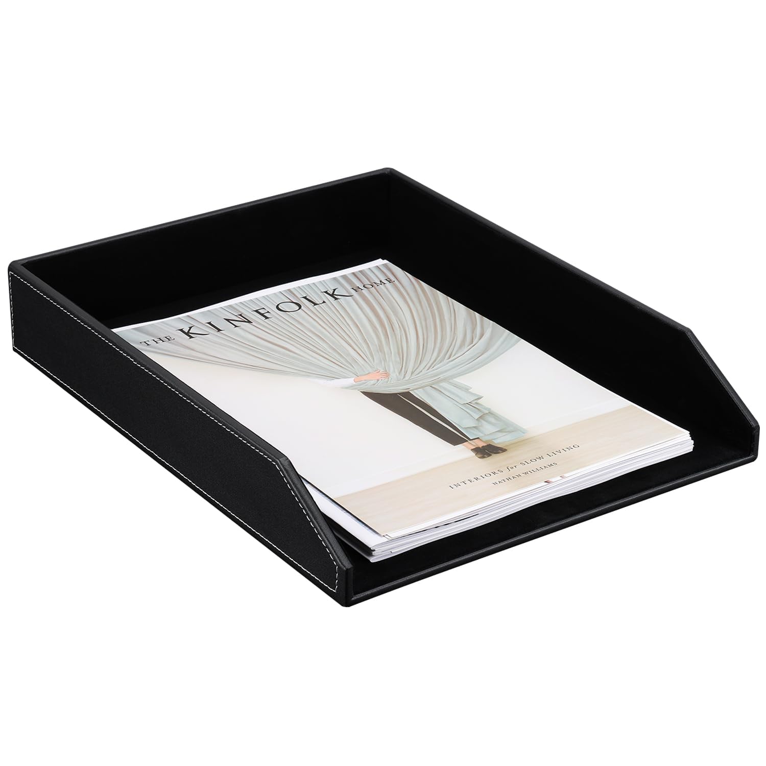 KINGFOM TM bandeja correo A4 pie (Negro, 1 Schubladen)