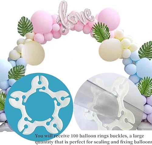 Miniatura 3 de 100 Pcs Balloon Rings Buckle Balloons Arch Clips Balloon Arch Rings Balloon Arch Folders for Party Wedding Decoration