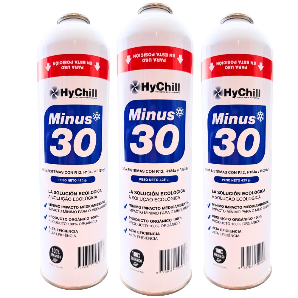 Minus 30 Refrigerante Técnico 995ml 425gr | Gas Ecológico para Aire Acondicionado y Frío Automoción | Alta Eficiencia Uso Profesional (1 ENVASE + LLAVE) — view 11