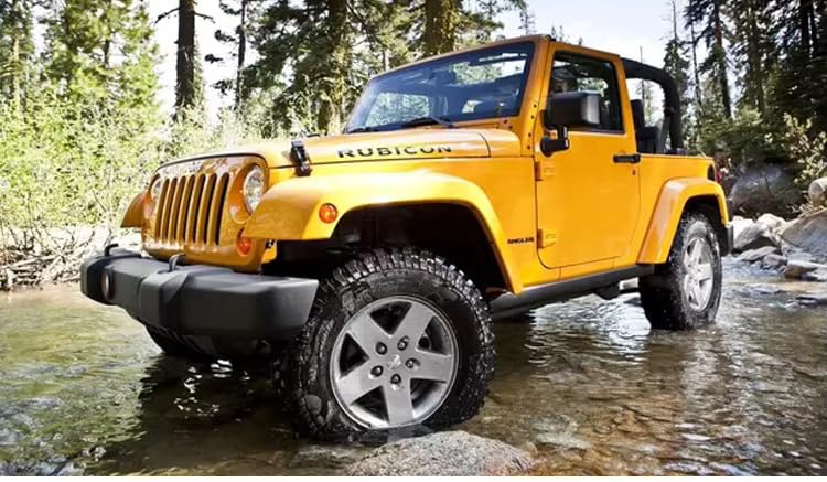 Image of SHAKTISM Die-Cast Metal Car Toy -1:36 Scale, Opening Doors, Pull Back Function, Collectible Toy, Racing Car for Kids Birthday Gift for Boys Girls (Yellow Wrangler Diecast)