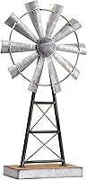 Vista 7 de MODE HOME Charming Tall Galvanized Windmill Decor, Metal Windmill Accent for Farmhouse Shelf Decor and Living Room, Adding a Touch of Rustic