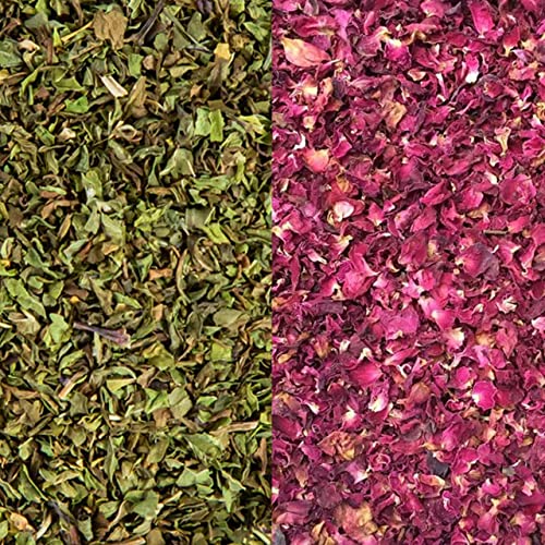 Sou Zen White Tea Rose Mint 4Oz (113G) Loose Leaf Tea | Premium Quality Whole White Tea With Herbal Rose Petal Flowers And Mint Leaves With No Preservatives | Raw And Naturally Organic | Naturally Smooth And Floral Minty Tast #TOP4