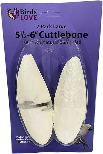 Birds LOVE Natural Cuttlebone  Suplemento de calcio y minerales traza premium para especies aviares, tortugas y caracoles  Hueso puro para