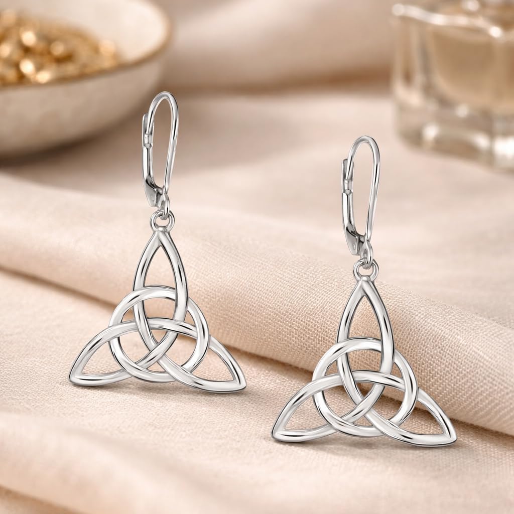 14K White Gold Plated Dangle Earrings for Women | Lightweight Leverback Drop Earrings | Jewelry for Daily Wear, Parties & Gifts - Image 4