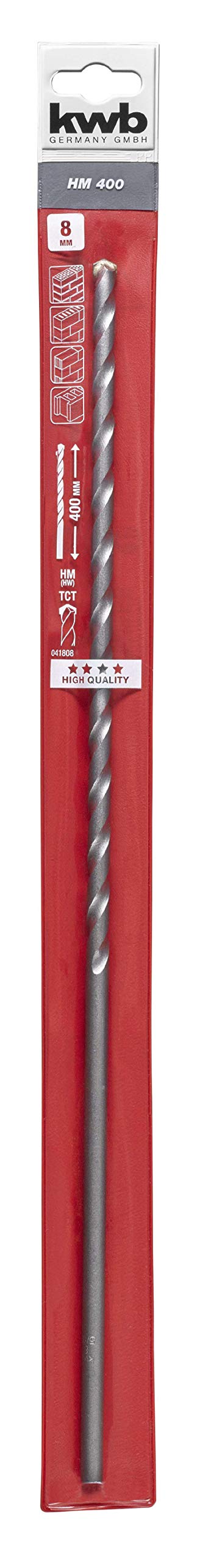 KWB 49041808 - Broca pasamuros de 400 x 8 mm