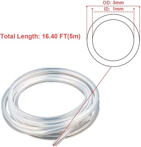 Miniatura 19 de TOP-VIGOR Tubo de silicona de 1/8 pulgadas de diámetro interior x 13/64 pulgadas de diámetro exterior de 3.28 pies de longitud, tubo de goma