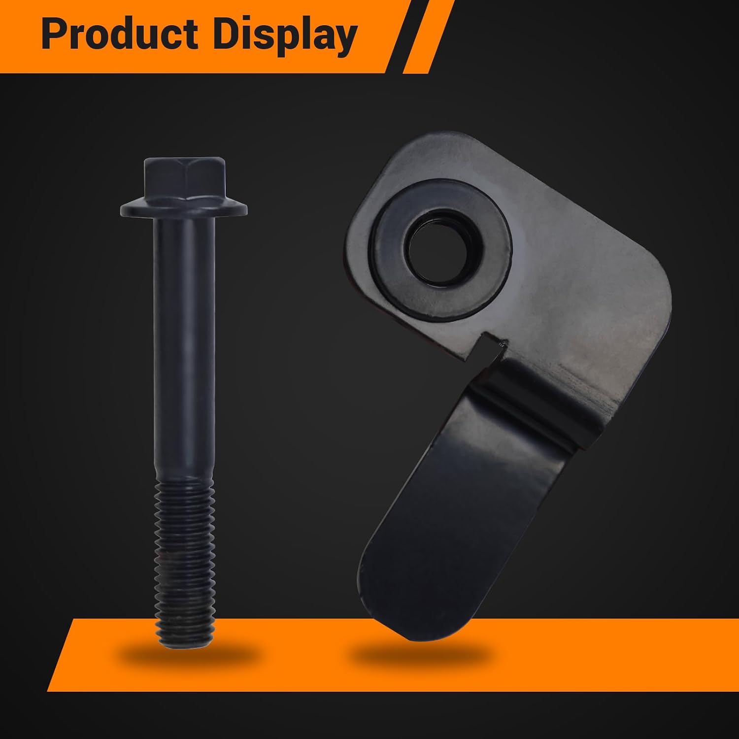 Front Track Bar Bolt and Flag Nut Retainer Compatible with Jeep Wrangler TJ 1997-2006, Cherokee XJ 1984-2001, Grand Cherokee ZJ 1993-1998 Replaces 6504449（black-2pcs）