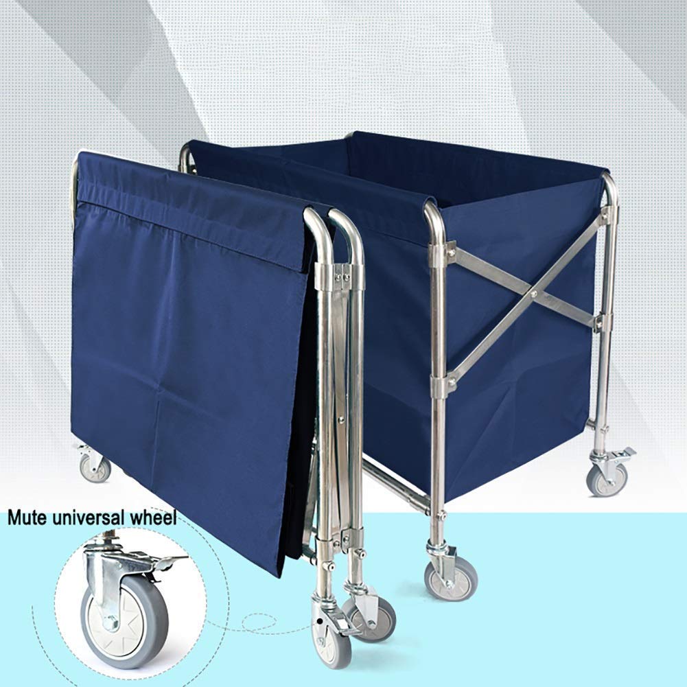 Chariot De Rangement Pliable Et Mobile avec Frein À Roues Universelles, Idéal pour Les Halls D'Hôtel Et Les Clubs. Outil Roulant Polyvalent.
