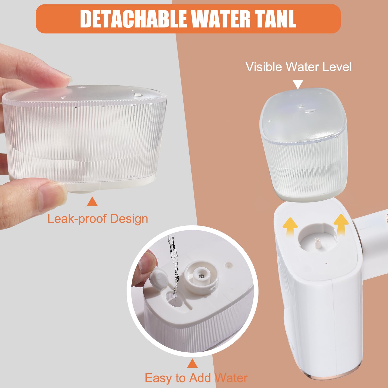 Parownica do ubrań, składane przenośne żelazko podróżne 1000 W, 120 ml, szybkie nagrzewanie, ręczna parownica do ubrań, zdejmowany zbiornik na wodę ze szczotką, do domu, biura, podróży