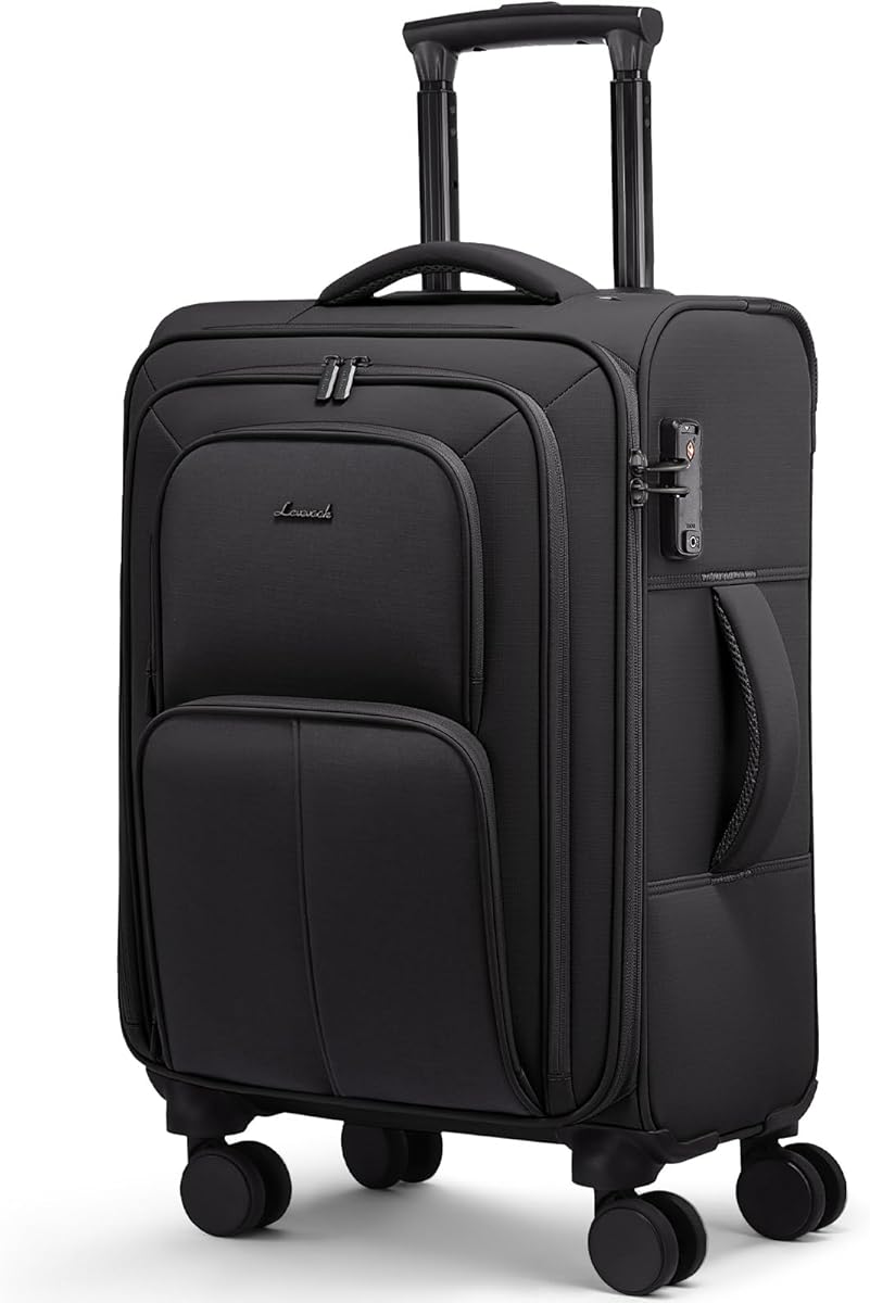 Amazon.com | LOVEVOOK Carry On Luggage 22x14x9 Airline Approved, 22 Inch Softside Suitcases with Spinner Wheels, Lightweight Carry-on Suitcase with TSA Lock for Women Men, Large Luggage for Travel Business Trip | Carry-Ons