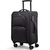 Carry On Luggage 22x14x9 Airline Approved, 22 Inch Softside Suitcases with Spinner Wheels, Lightweight Carry-on Suitcase with TSA Lock for Women Men, Large Luggage for Travel Business Trip