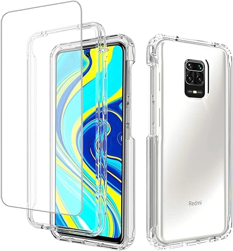Miniatura 1 de Zoeirc Funda para Redmi Note 9 ProNote 9 Pro MaxNote 9SPoco M2 Pro con protector de pantalla de vidrio templado suave 360 de cuerpo completo a
