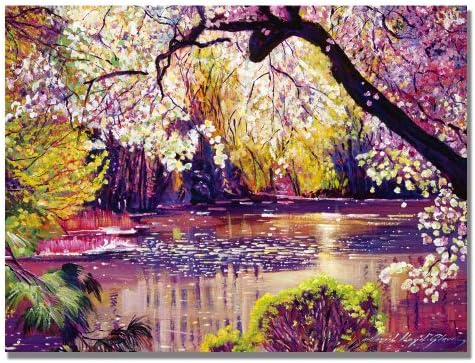Central Park Spring Pond by David Lloyd Glover, 18x24-Inch Canvas Wall Art