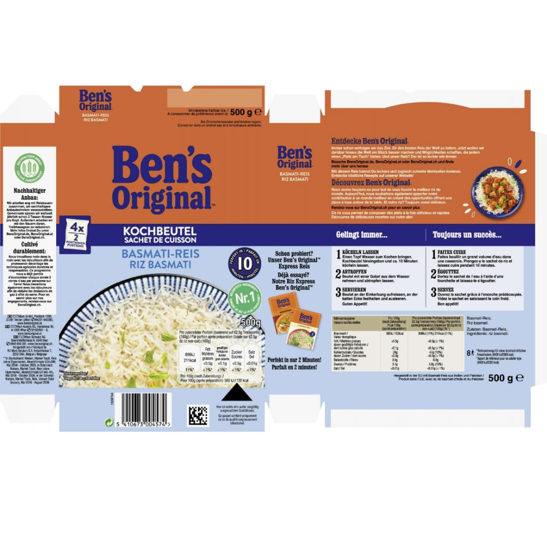 Ben's Original Basmati-Reis 500 gramm x 12 Stück