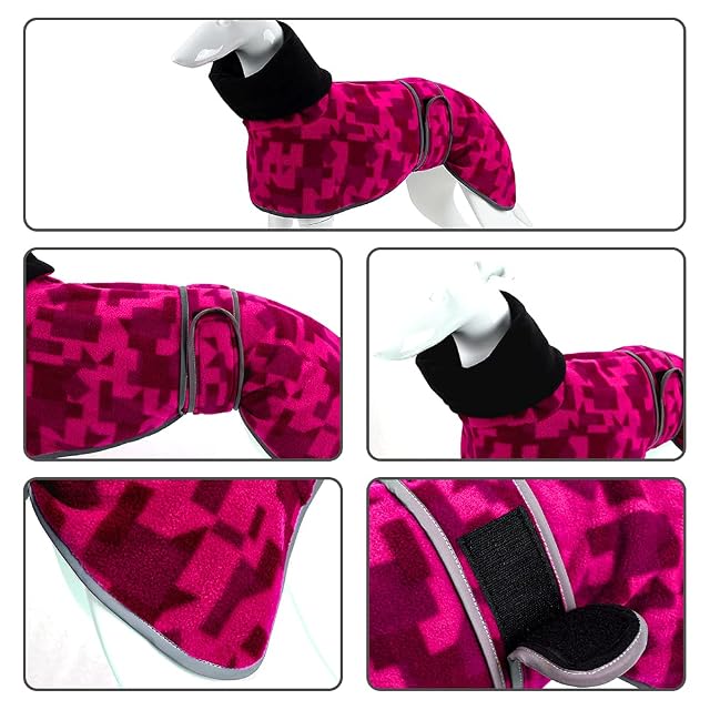 Foto 7 de 7 de Sudadera de Invierno con Forro Polar cómodo para Galgo Whippet, Forro Polar cálido y Bandas Ajustables
