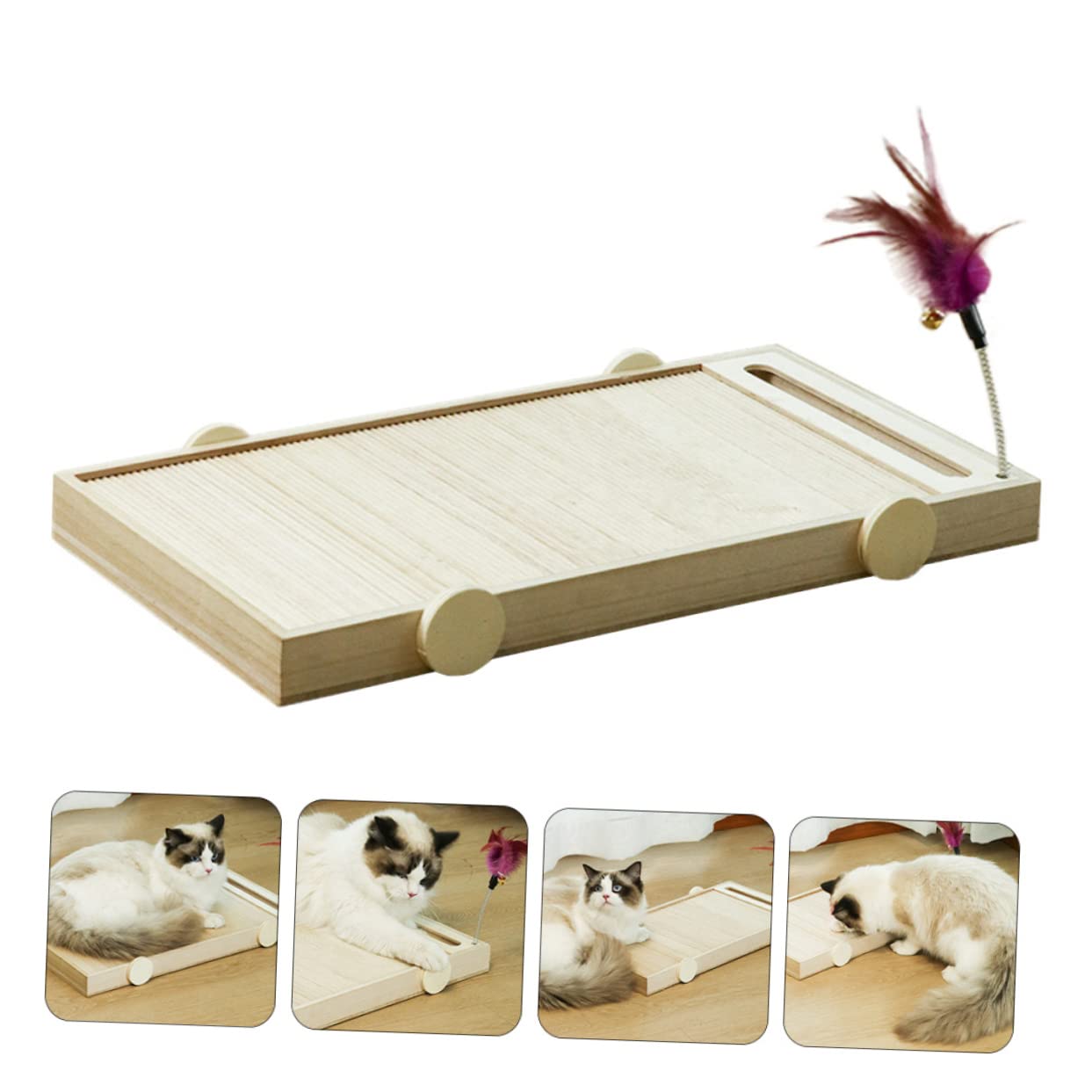 Ipetboom Tiragraffi per Graffi e Protezione Divano per Gatti in Materiale Composito Resistente Piastra Multifunzione per Mantenere Attivi i Gatti in Casa