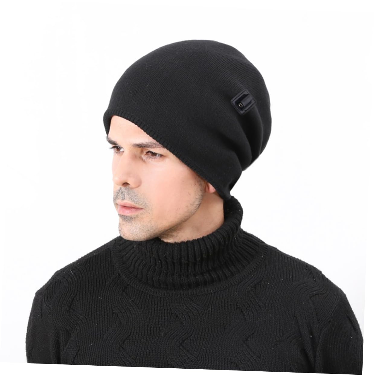 Beheizter Hut Warme Mütze Strickmütze Mütze Für Beanie-mütze Grey