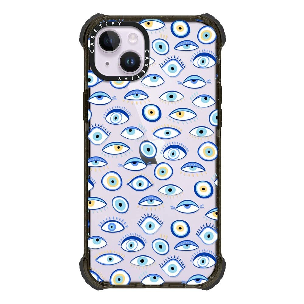 Coque iPhone 14 Plus CASETiFY robuste pour vacances et plage motif bleu