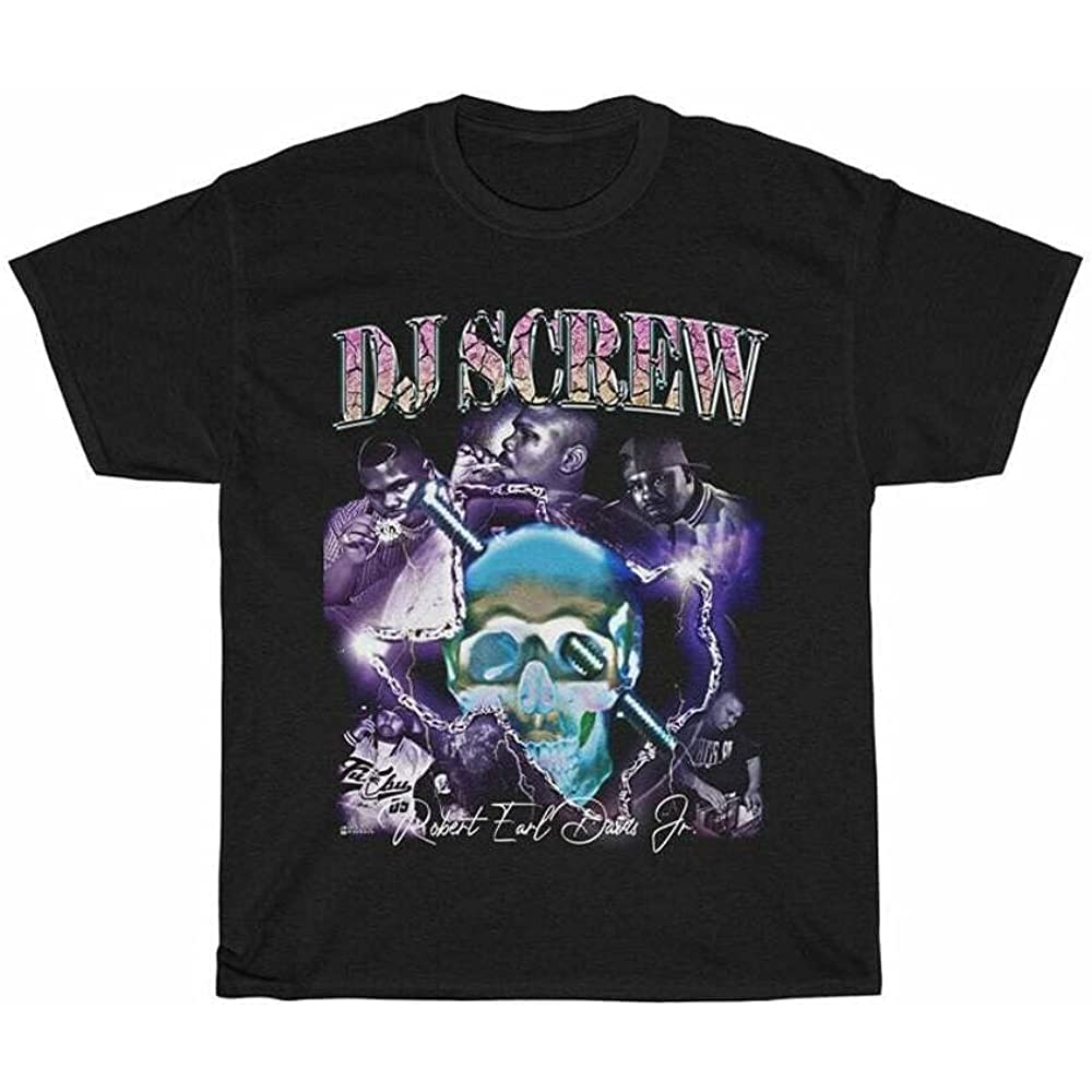 Dj Screw Vintage 90S Rap T-Shirt Mens Unisex Black Tees M : Amazon