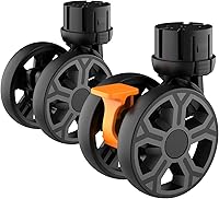 Vista 170 de FELICON SELORSS - Carrito plegable portátil con ruedas para subir escaleras y ruedas giratorias de 360°, mango telescópico, caja de plástico