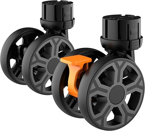 Miniatura 31 de FELICON SELORSS - Carrito plegable portátil plegable con mango telescópico de plástico resistente y duradero, 4 ruedas giratorias para viajes, Blanco