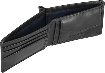 Harley-Davidson Men's B&S Card Release Leather RFID Billfold Wallet, Black
