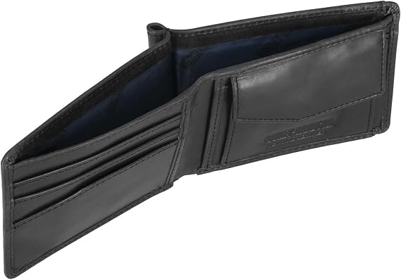 Harley-Davidson Men's B&S Card Release Leather RFID Billfold Wallet, Black