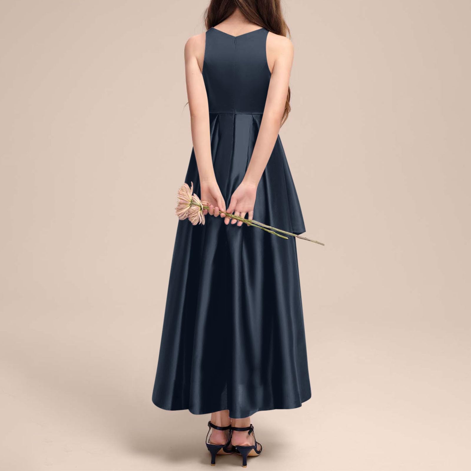 KQIVAM Prinzessin Kleid Mädchen Abendkleid für Hochzeit Brautjungfer Blumenmädchen Geburtstag Party Jugendweihe Fasching Cocktail Dance Ballkleid 4-14 Jahre