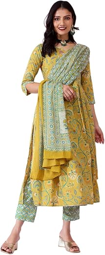 Bani Women Nyra Cut Kurta Dupatta Suits Set