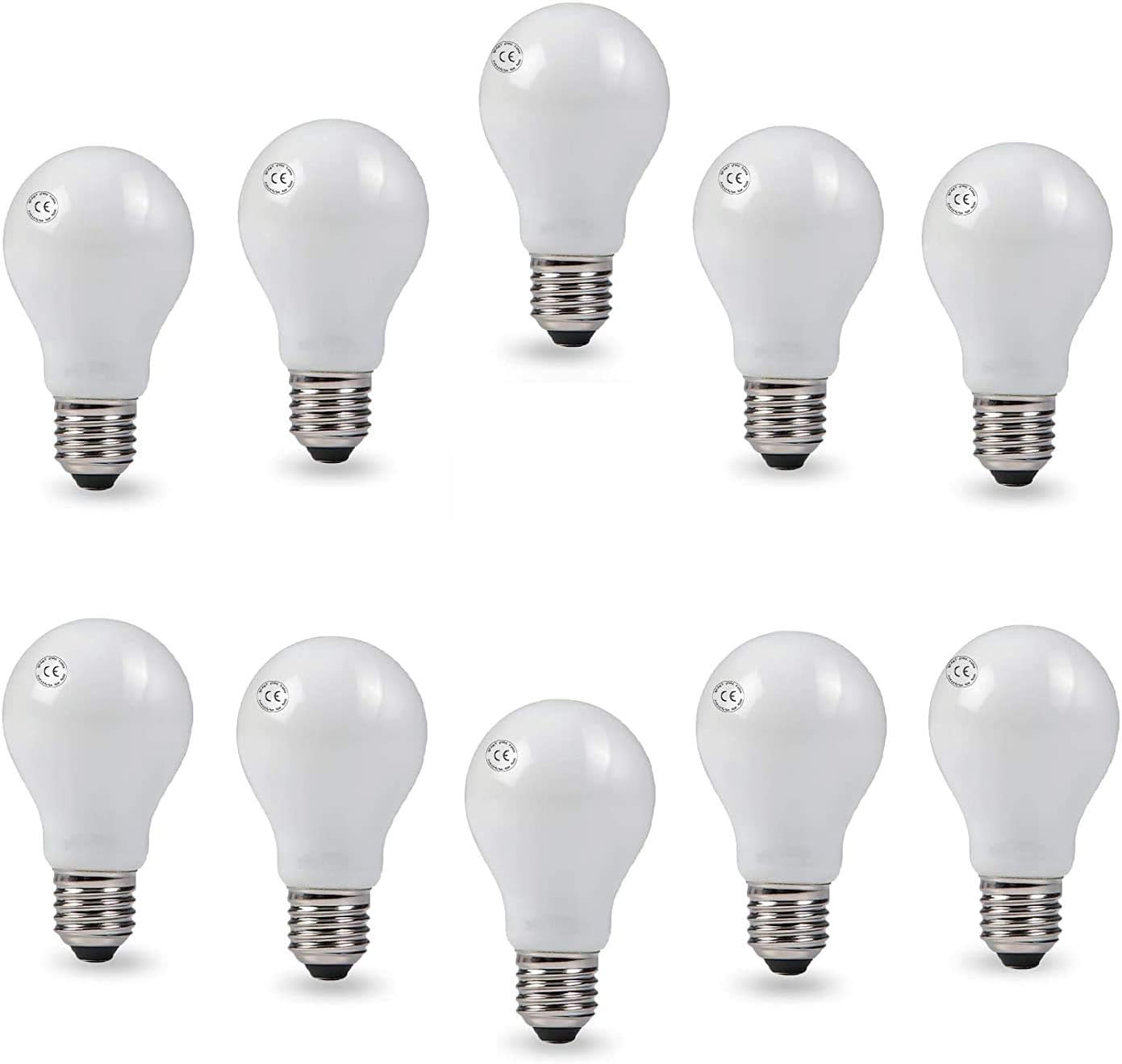 AcornSolution 10 Pack 40W 240V Frosted Light Bulbs E27 Screw Incandescent Lamps [Energy Class E]