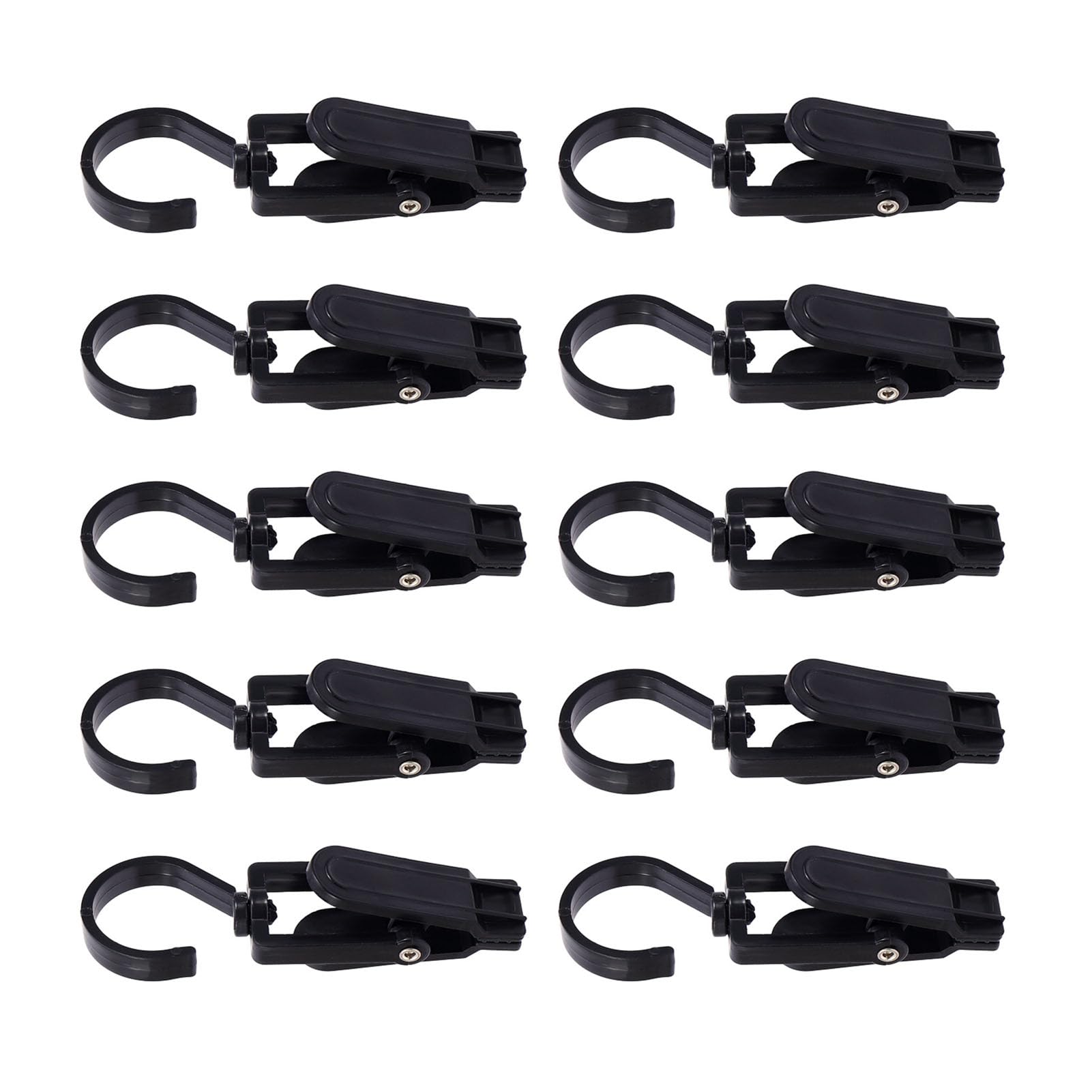 20 Ganci Per Lavanderia Con Clip Girevole 360° - In Plastica Antiscivolo Per Vestiti, Asciugamani E Tende - Foto 2