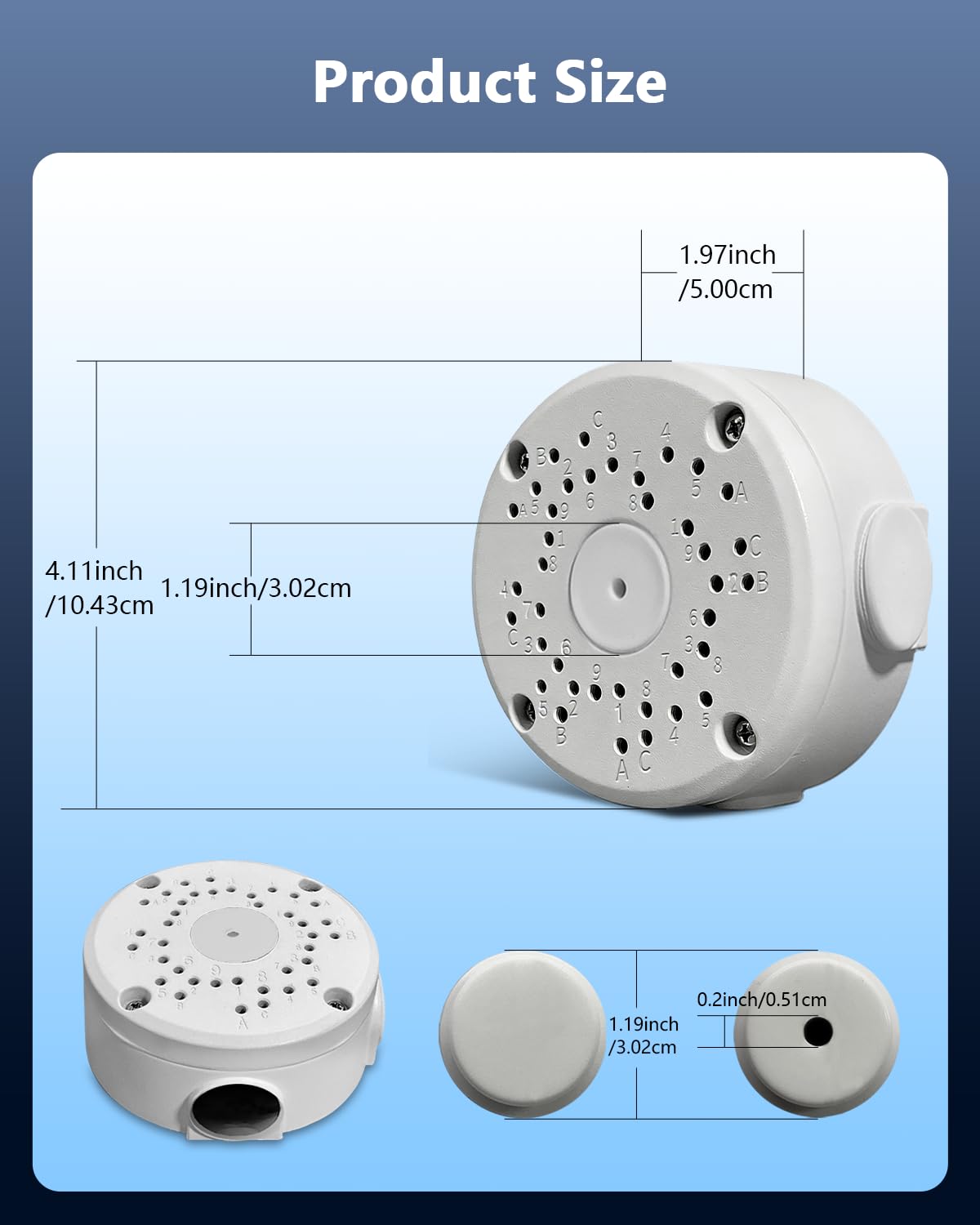 Kamera-Anschlussdose, wasserdichte Anschlussdose für Überwachungskamera, Überwachungskamera-Montagebox, CCTV-Anschlussdos (6pcs)