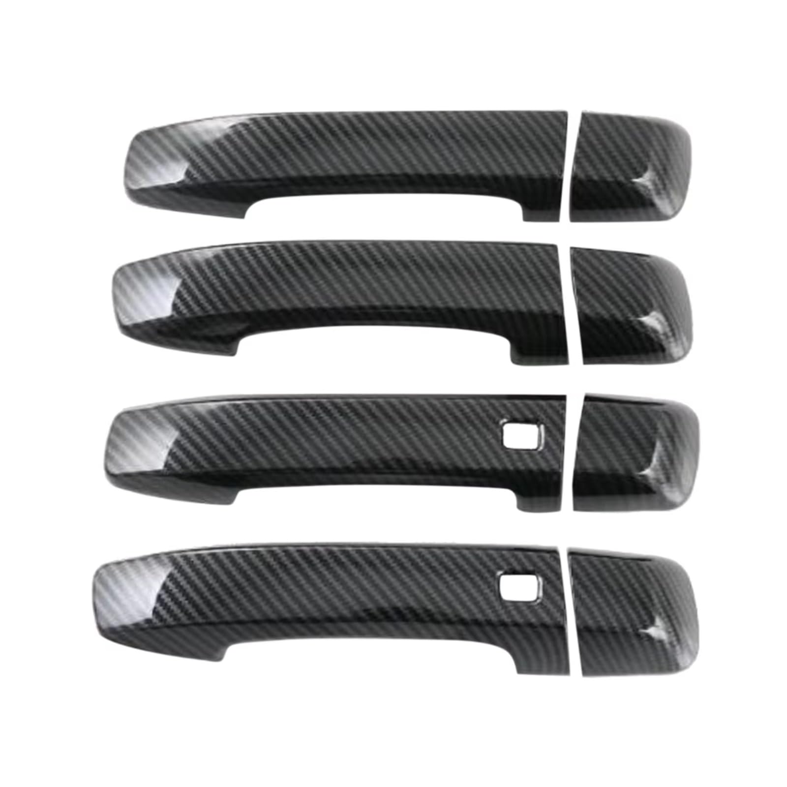JJRFVBGT Door Handle Trim Compatible with Kia for Mohave 2020 2021 2022 Carbon Fiber Pattern Accessories Styling Car Exterior Door Handle Cover
