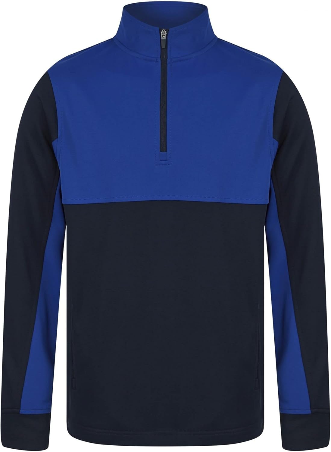 Finden & Hales Childrens/Kids Quarter Zip Track Top (9-10 Years) (Navy/Royal Blue)