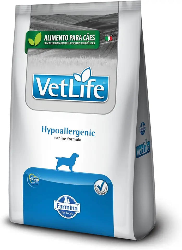 Vet Life Ração Farmina Natural Hypoallergenic Para Cães Adultos Com Problemas De Pele - 2Kg