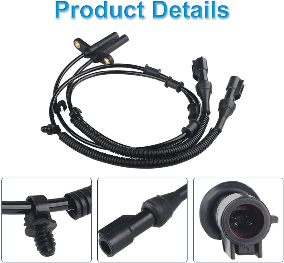 WMPHE Compatible with 1 Pair Front Left & Right ABS Wheel Speed Sensor Ford F150 2005 2006 2007 2008, Lincoln Mark LT 2007 2008, Replace OEM 7L3Z-2C204-A 695-044, Only for RWD Models