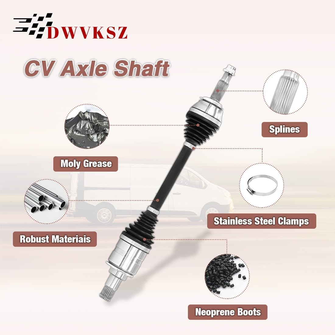 2x Front Left & Right CV Axle Shaft Driver and Passenger Side for Mitsubishi 3000GT 3.0L FWD Manual 1993 1996 1997 1999