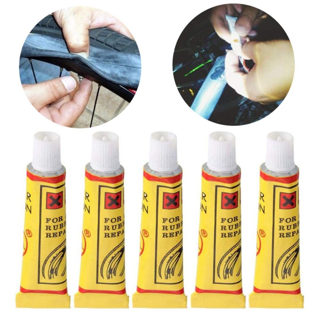 Acheter Lot de 5 colles de réparation de pneus pour vélo, moto, outils adhésifs, réparation de crevaison, U5S9 Acheter Lot de 5 colles de réparation de pneus pour vélo, moto, outils adhésifs, réparation de crevaison, U5S9