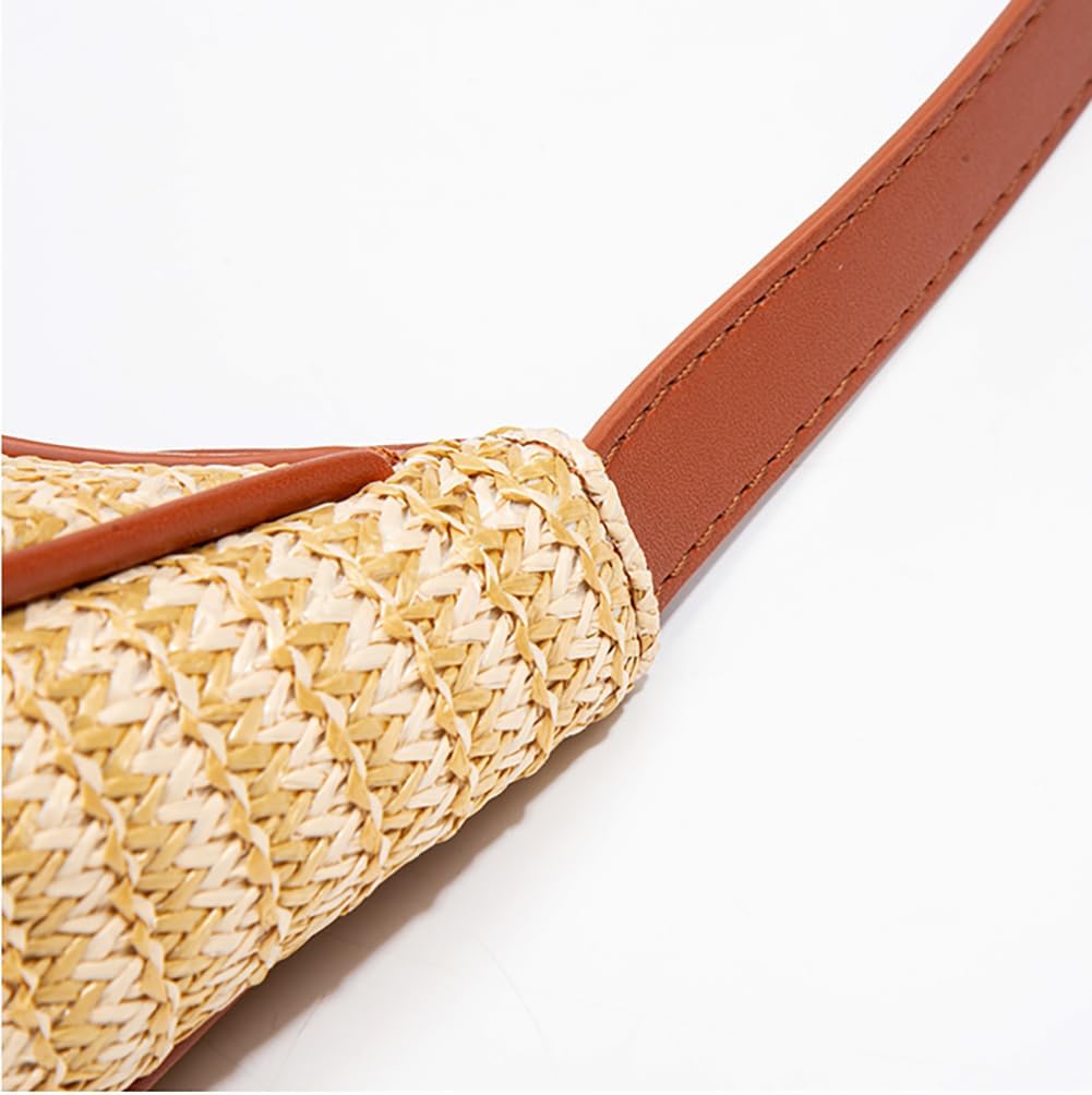 Dreubea Womens Woven Underarm Bag Lightweight Straw Purse Crossbody Top-Handle Bag - Image 4