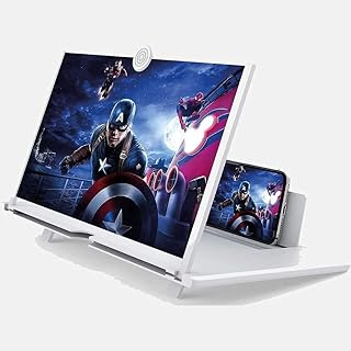 16'' Screen Magnifier for Cell Phone Smartphone HD Mobile Screen Magnifier Stand, Phone Magnifying Screen for Movies, Videos and Gaming, Compatible with All Smartphones