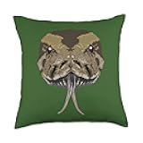 Burmese Python Head Throw Pillow