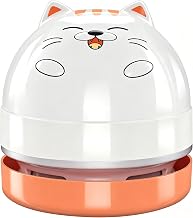 Mini Desktop Vacuum Cleaner, Portable USB Vacuum Cleaner for Desk Mini Cute Cartoon Desktop Vacuum for Cleaning Eraser Cru...