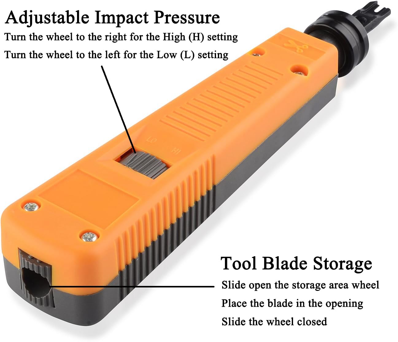 Punch Down Tool with 110 Blade, Ethernet PunchDown Tool, Keystone